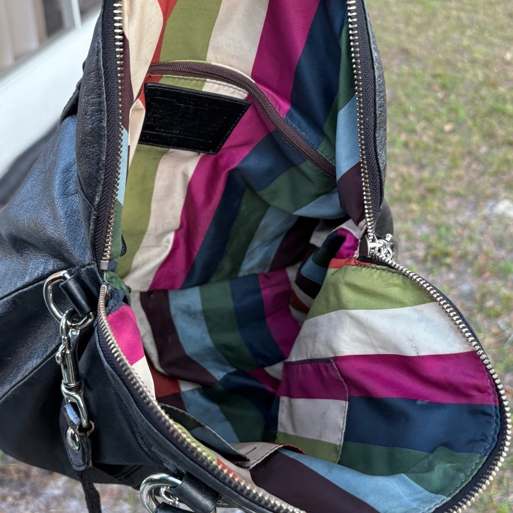 Coach Poppy Legacy Leather Satchel Bag - Picture 7 of 11